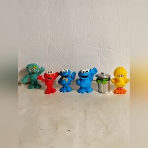 Sesame Street Just Play Figures Hasbro 2013 Set Of 6 Posable 3"